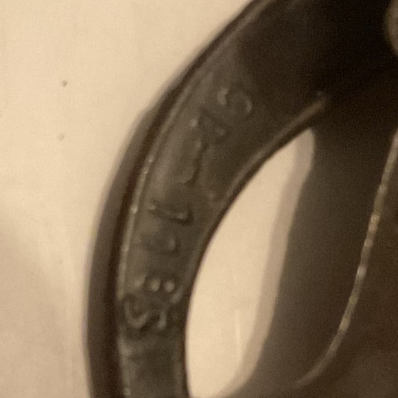 Vintage metal batwing like drawer handle, - Picture 3 of 5